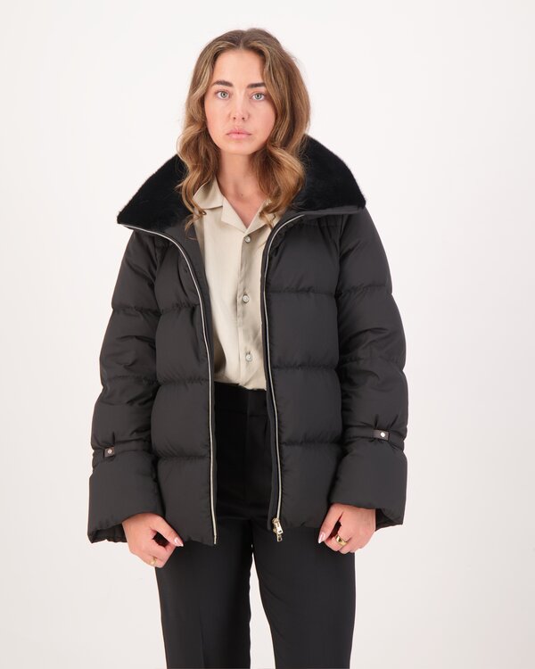 Piumino Corto Con Jacket Zwart