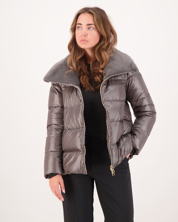 Nylon Ultralight Bomer Jacket Grijs