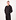 Diagonal Raised Fleece Vest Hoodie Zwart