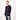 Diagonal Raised Fleece Crew Neck Lens Sweatershirt Marine