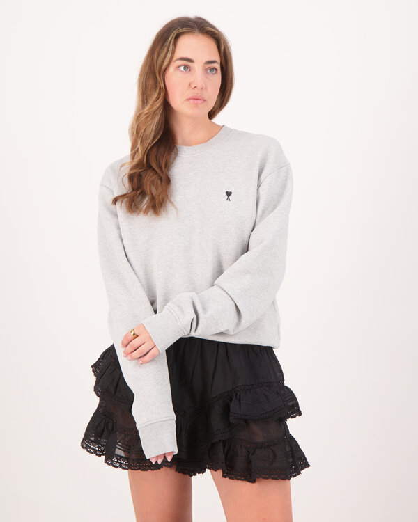 Ami De Coeur Black Logo Sweater Grijs