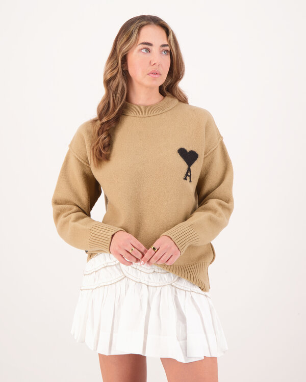 Pull Col Round Sweater Camel