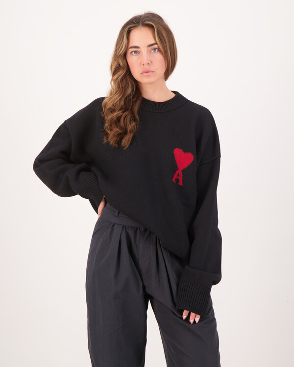 Pull Col Rond Sweater Zwart