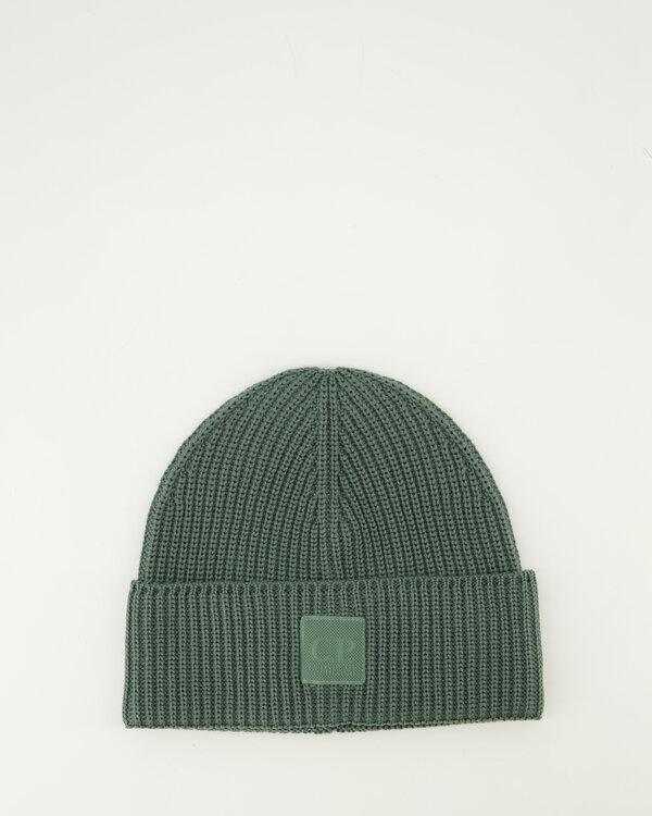 Merino Wool Knit Beanie Groen
