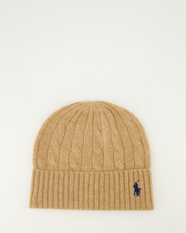 Cable knit Beanie Camel
