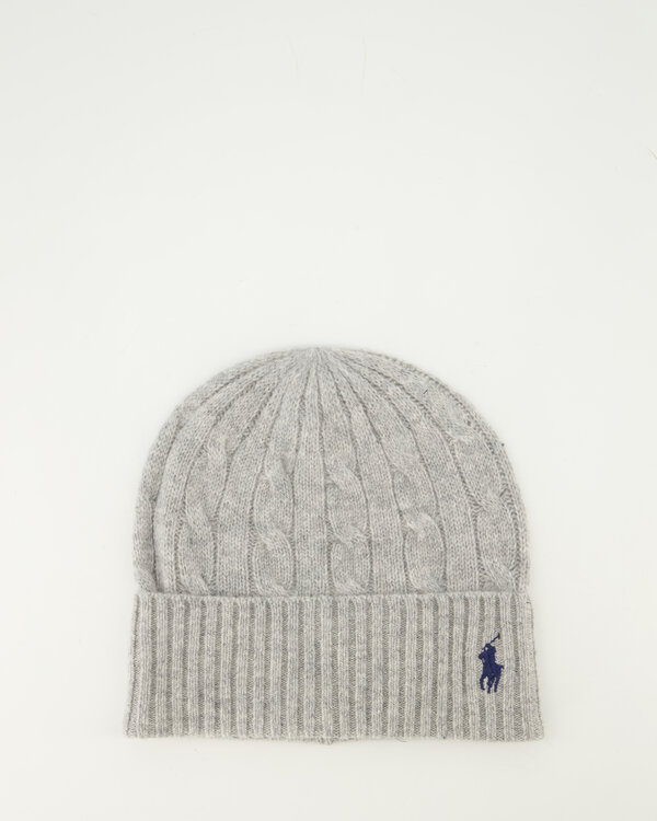 Cable knit Beanie Lichtgrijs