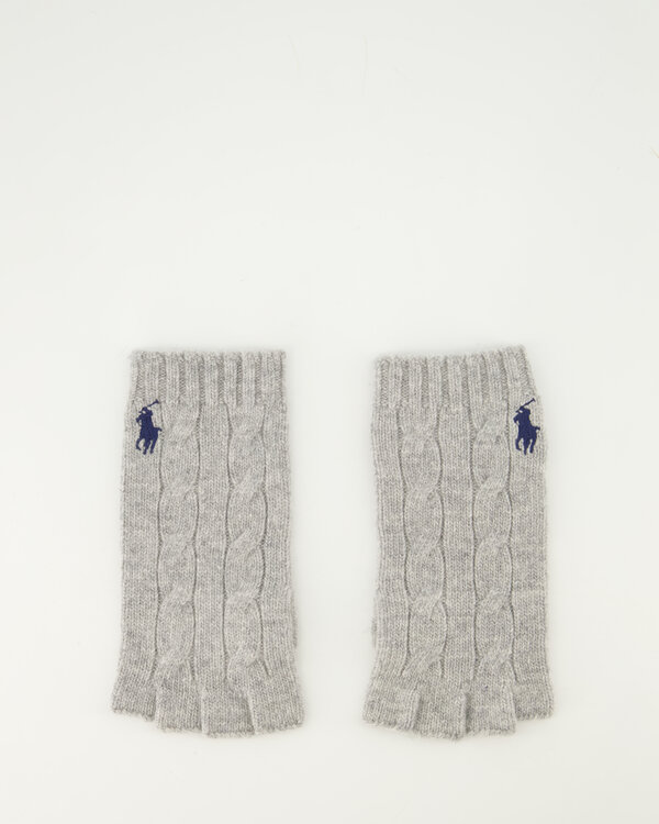 Cable knit Gloves Lichtgrijs