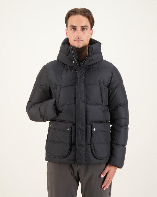 Piumino Bomber Multi Zakken Jas Zwart