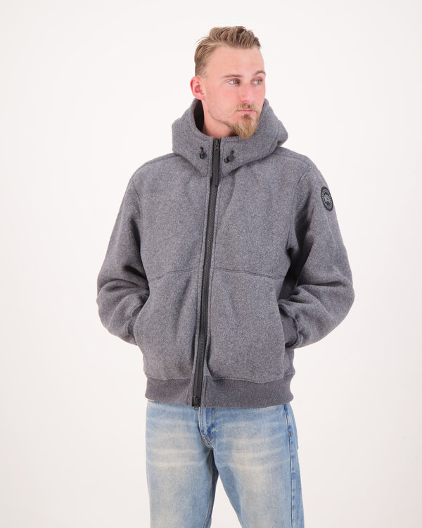 Chilliwack Fleece Black Label Bomber Jacke Grau