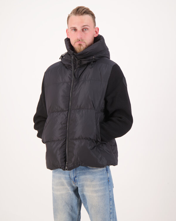 HyBridge Grove Knit Hoody Jacke Schwarz