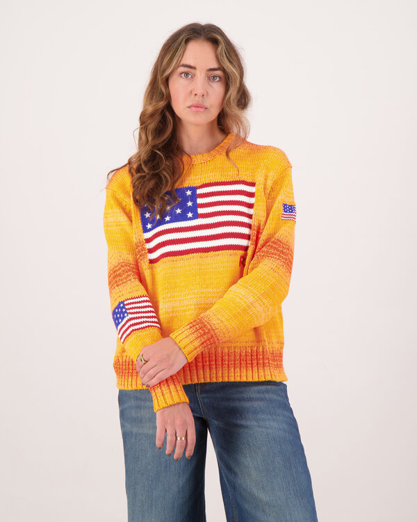 Ombre Flag Sweatshirt Orange