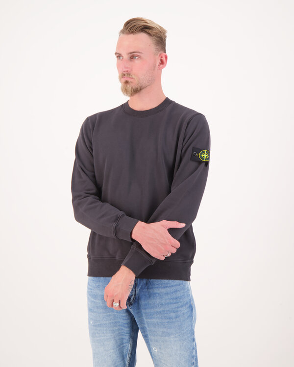 6100060 Organic Cotton Fleece Sweater Charcoal