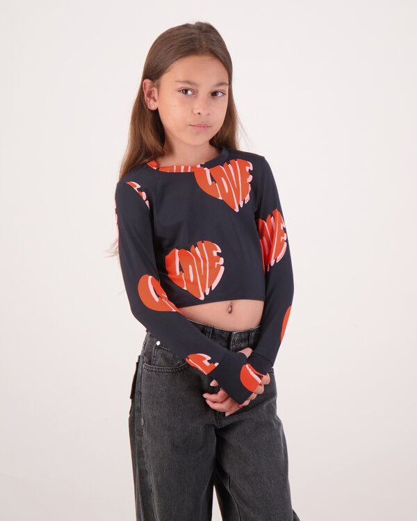 Love Jersey Long Sleeve Shirt Black