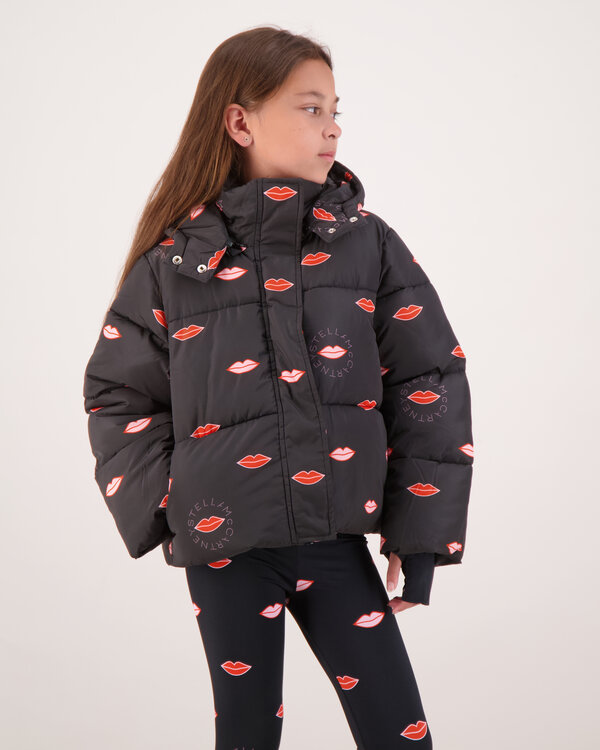 Logo Lips Pufferjack Black