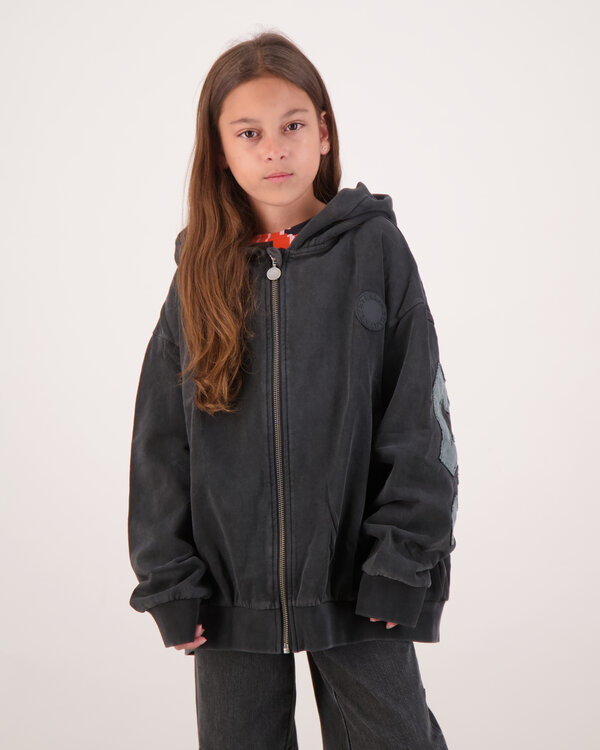 Fleece Cardigan Black