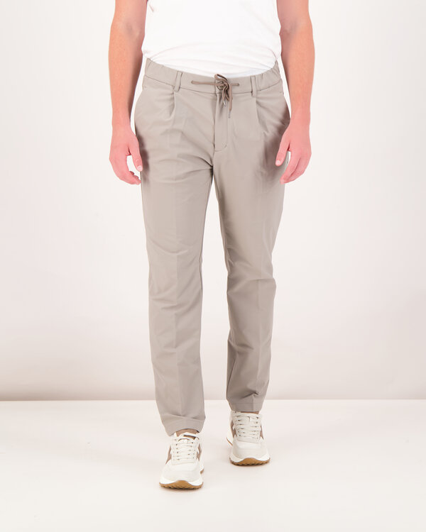 Pleated Technical Pantalone Taupe