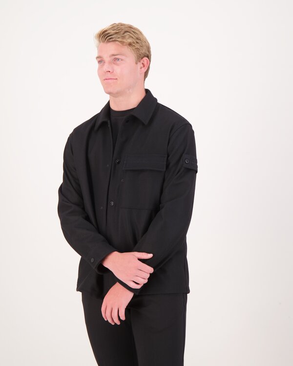 Stone Island 1200028 Ghost Overshirt Zwart 1200028 Ghost Overshirt Zwart