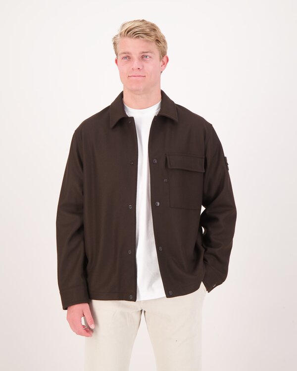 Stone Island 1200028 Ghost Overshirt Bruin 1200028 Ghost Overshirt Bruin