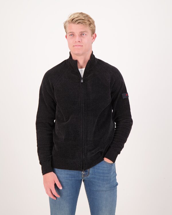 Denis Zip-Up Sweatshirt Schwarz