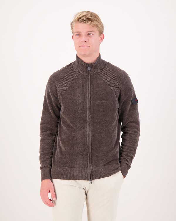Denis Zip-Up Sweatshirt Braun