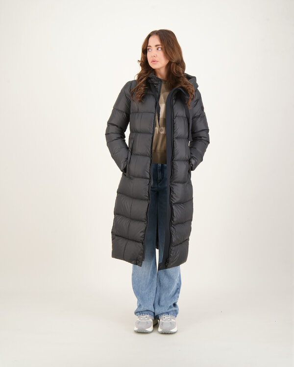 Nunki MQN 02   Long Down Jacket Black