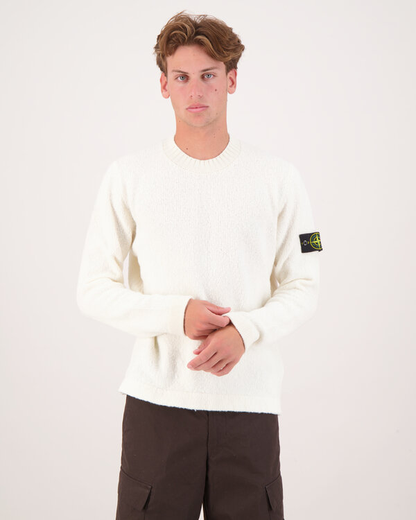 5100056 Fancy Yarn Crewneck Sweater Ivory