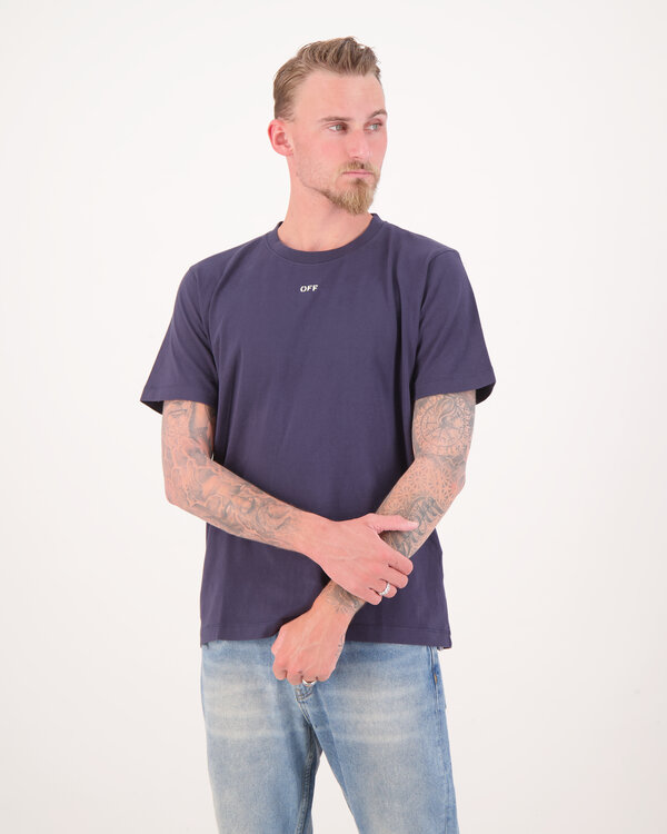 Brush Arrow Slim T-Shirt Donkerblauw