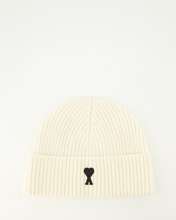 Black Logo ADC Beanie Ecru