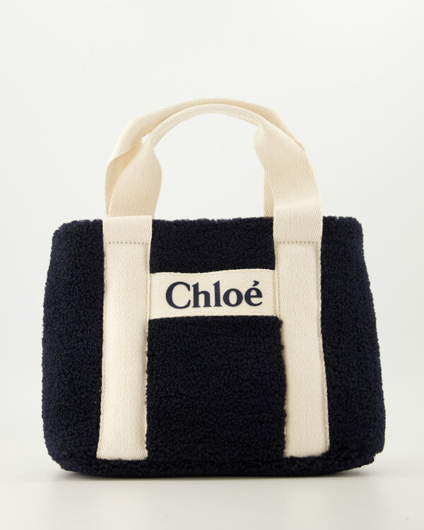 Faux Fur Tasche Blau