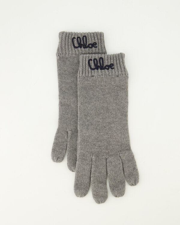 Logo-Handschuhe Grau