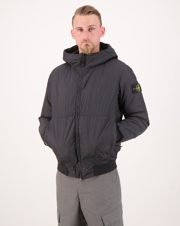 4100013 Crinkle Reps NY Recycled Nylon Jacke Schwarz