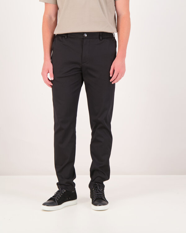 Heavy Supima Tapered Broek Zwart