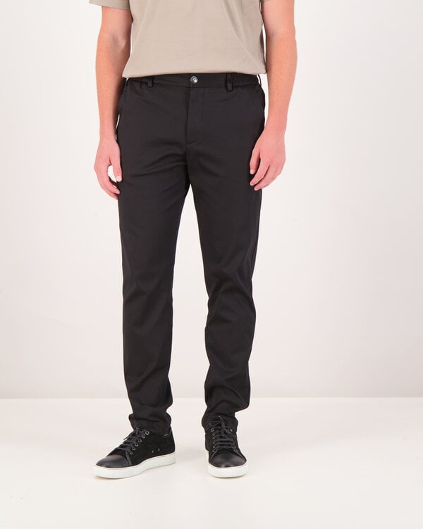Heavy Supima Tapered Trousers Black