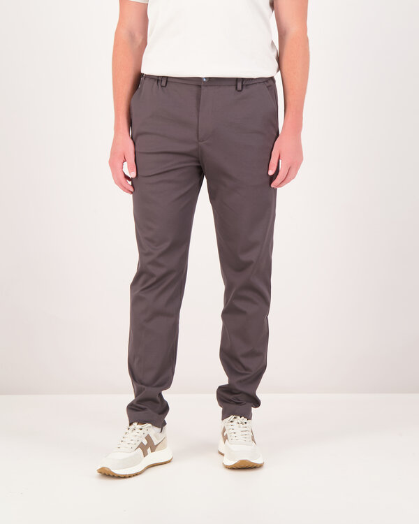 Heavy Supima Tapered Broek Donkergrijs