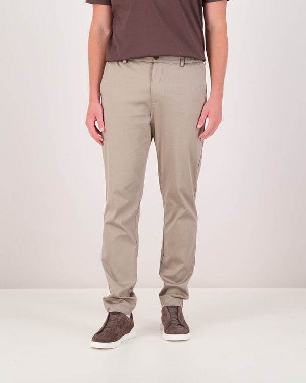 Heavy Supima Tapered Trousers Lead Grey