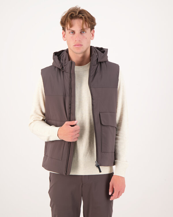 Burrows Hooded Bodywarmer Bruin