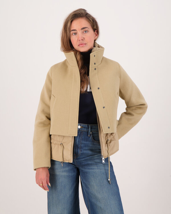 Twill Wool Jas Beige