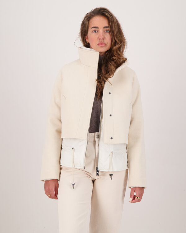 Twill Wool Jas Creme
