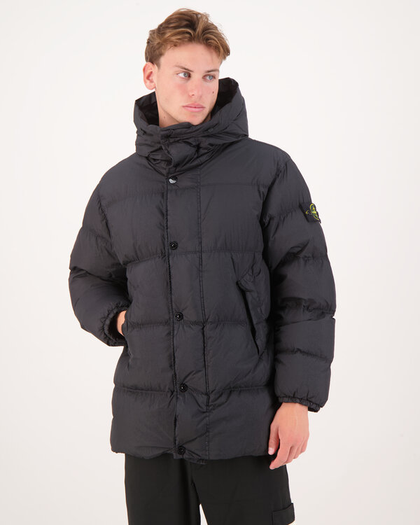 4100012 Crinkle NY Recycled down parka Jacket Schwarz