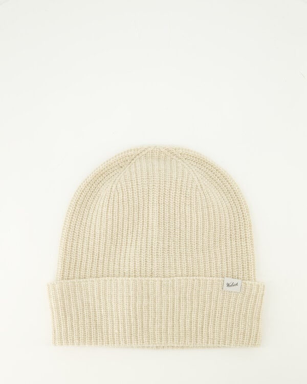Knitted Ribbed Mütze Creme