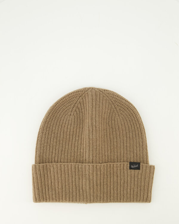 Knitted Ribbed Muts Grijs
