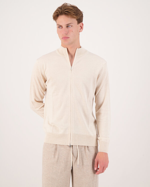 Bomber Zip Vest Lichtbeige
