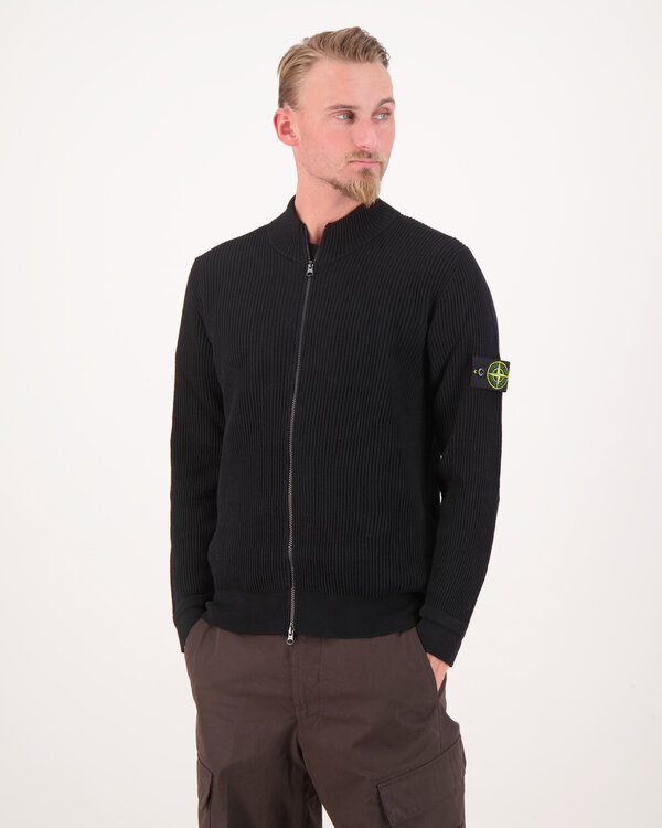 5100006 Full Rib Strickjacke Schwarz