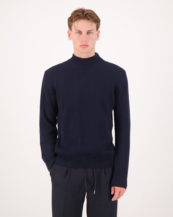 Costa Inglese Mockneck Cashwool Trui Marine