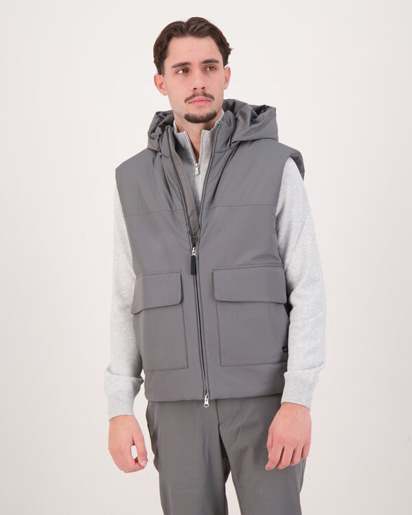 Burrows Hooded Bodywarmer M.Grijs