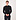 Geripptes Sweat Troyer Polo Schwarz