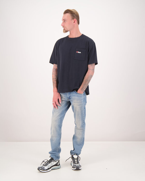 Moonlight Wolf Pocket T-Shirt Black