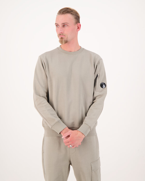 Diagonal Raised Fleece Lens Trui Grijs