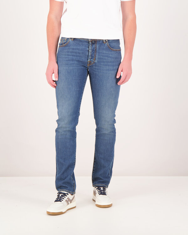 Bard 5 Pocket Vintage Broek M. Blauw