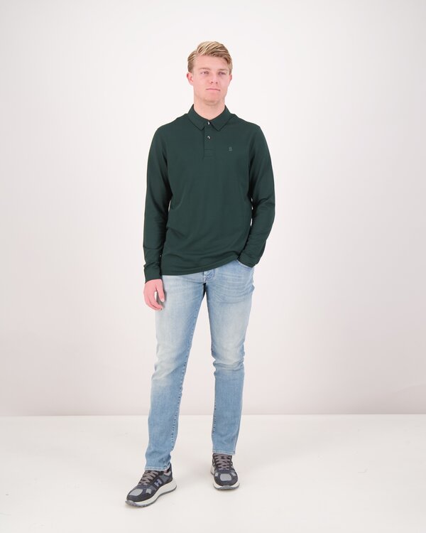 Timon-6 Langarm-Poloshirt Grün